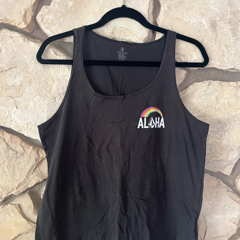 Volcom Women’s Black Aloha Tank Top M